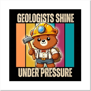 Cute Geologo bear Posters and Art